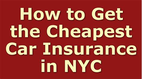 most affordable car insurance nyc